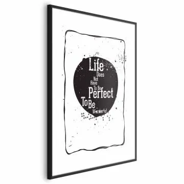 Plakat Life 29,7x42 cm z ramą czarną z marginesem