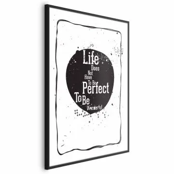 Plakat Life 21x30 cm z ramą czarną bez marginesu