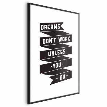 Plakat Dreams 21x30 cm z ramą czarną bez marginesu