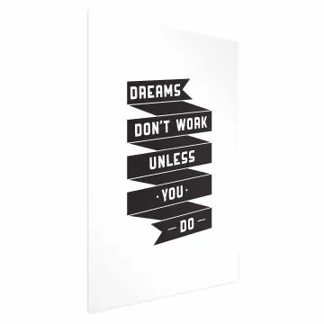 Plakat Dreams 21x30 cm bez ramy z marginesem