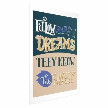 Plakat Follow 40x60 cm bez ramy z marginesem