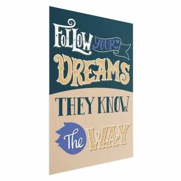 Plakat Follow 40x60 cm bez ramy bez marginesu