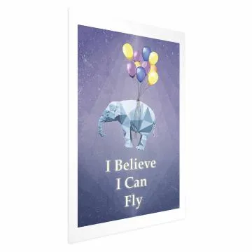 Plakat Latający słoń 40x60 cm bez ramy z marginesem
