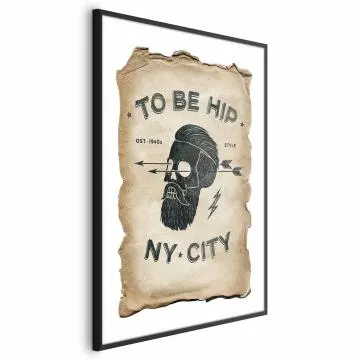 Plakat To be hip 29,7x42 cm z ramą czarną z marginesem