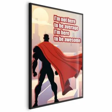 Plakat Average 21x30 cm z ramą czarną bez marginesu