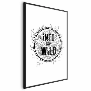 Plakat Into the wild 29,7x42 cm z ramą czarną z marginesem