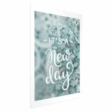 Plakat New day 21x30 cm bez ramy z marginesem