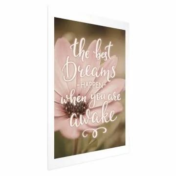 Plakat Best dreams 40x60 cm bez ramy z marginesem