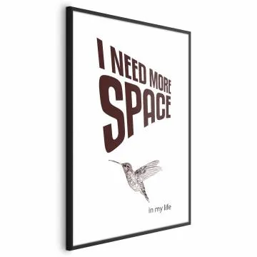Plakat More Space 21x30 cm z ramą czarną bez marginesu
