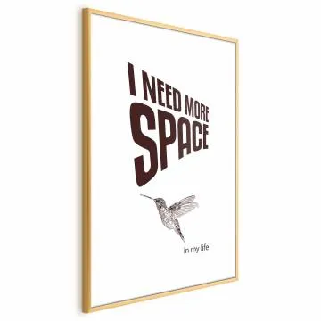 Plakat More Space 21x30 cm z ramą złotą z marginesem