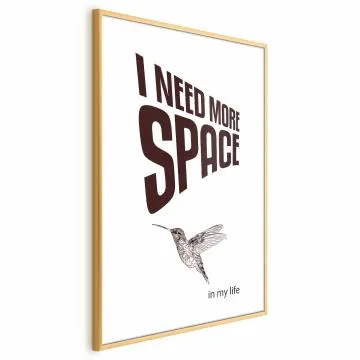 Plakat More Space 21x30 cm z ramą złotą bez marginesu