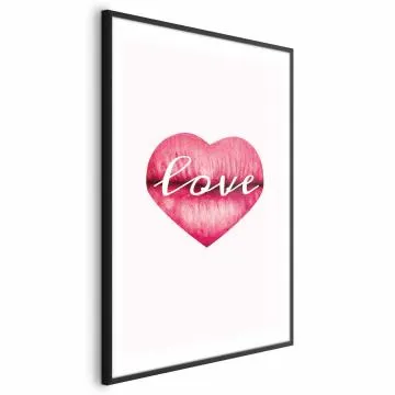 Plakat Miłosne usta 60x90 cm z ramą czarną z marginesem
