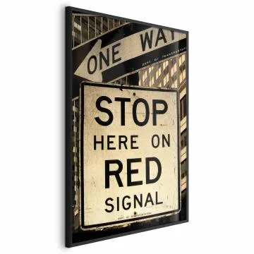 Plakat Znaki drogowe 60x90 cm z ramą czarną bez marginesu
