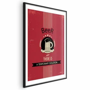 Plakat Premium Beer 29,7x42 cm z ramą czarną z marginesem