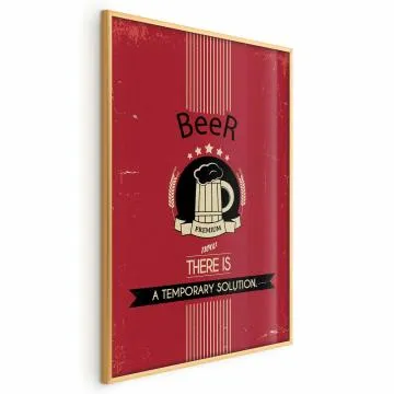 Plakat Premium Beer 21x30 cm z ramą złotą bez marginesu