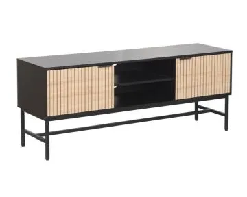 Szafka RTV MAGO 150cm dąb/czarny mat