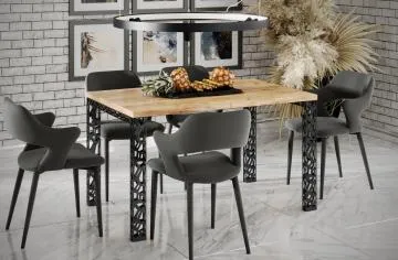 Stół rozkładany MATIO 80(215)x80 dąb złoty craft