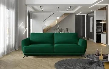 Sofa rozkładana z funkcją spania MEGIS VELVET zielona