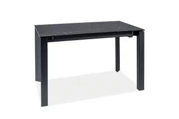 Stół rozkładany METROPOL CERAMIC 120(180)x80 czarny marmur/czarny mat