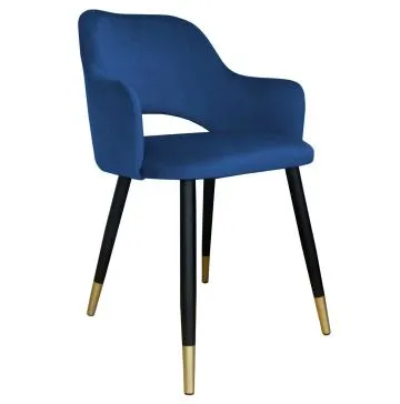 Krzesło NAPO VELVET GOLD granatowe