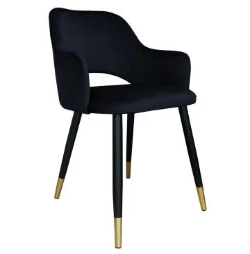Krzesło NAPO VELVET GOLD czarne