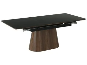 Stół rozkładany MONACO 160(200)x90 czarny/ orzech