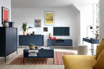 Komoda szeroka ALANI 3D3S granatowa mat 154 cm