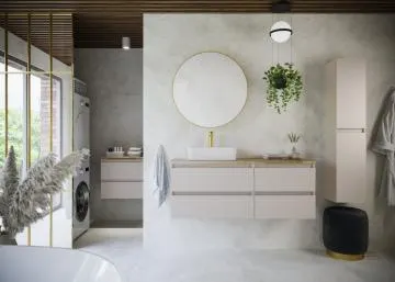 Blat łazienkowy dębowy 130 cm dąb klejonka