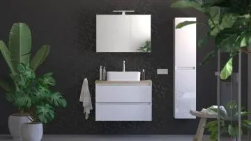 Szafka łazienkowa ARCO 30 cm biały połysk wysoka