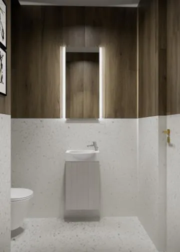 Lustro łazienkowe AURA 55 cm z regulowanym podświetleniem LED
