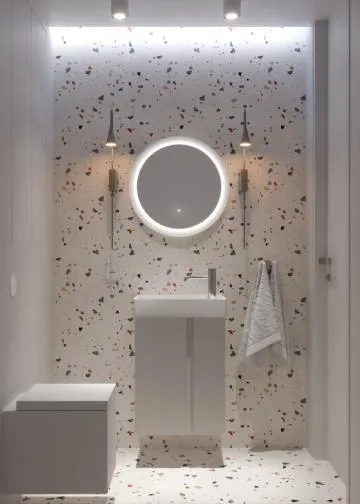 Szafka pod umywalkę UNIQ 49 cm jasno szara półmat z CARGO