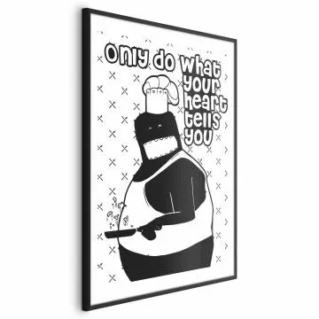Plakat Motto 40x60 cm z ramą czarną z marginesem