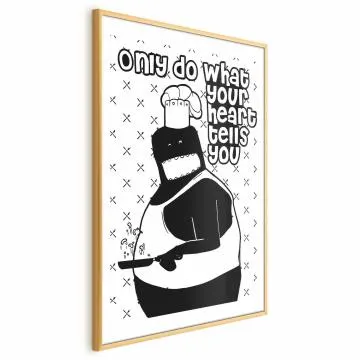 Plakat Motto 29,7x42 cm z ramą złotą z marginesem
