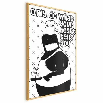 Plakat Motto 40x60 cm z ramą złotą bez marginesu