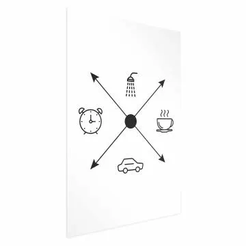 Plakat Harmonogram dnia 21x30 cm bez ramy bez marginesu