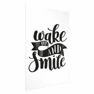 Plakat Wake up and smile 29,7x42 cm bez ramy bez marginesu
