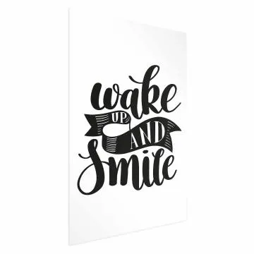Plakat Wake up and smile 21x30 cm bez ramy bez marginesu