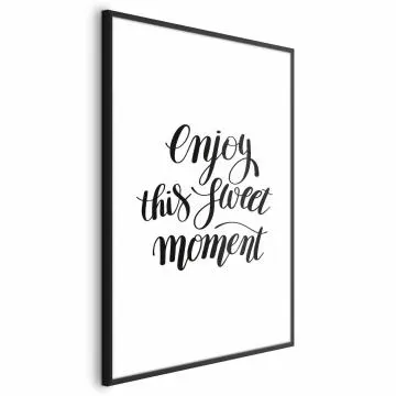 Plakat Enjoy 21x30 cm z ramą czarną z marginesem