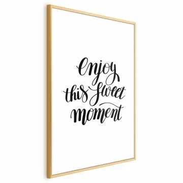 Plakat Enjoy 29,7x42 cm z ramą złotą z marginesem
