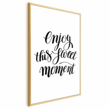 Plakat Enjoy 60x90 cm z ramą złotą bez marginesu
