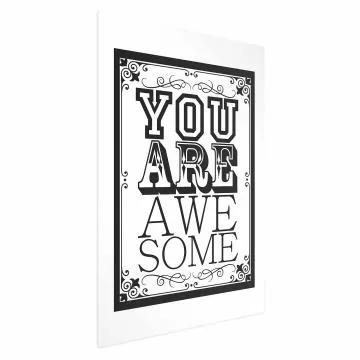 Plakat You are awesome 21x30 cm bez ramy bez marginesu
