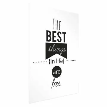 Plakat Best things in life 21x30 cm bez ramy z marginesem