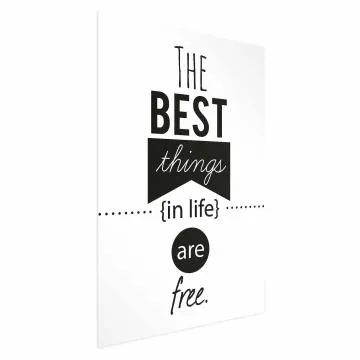 Plakat Best things in life 21x30 cm bez ramy bez marginesu