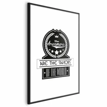 Plakat Dreamers 40x60 cm z ramą czarną z marginesem