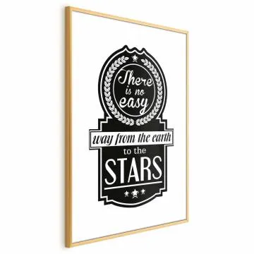 Plakat Big lesson 21x30 cm z ramą złotą z marginesem