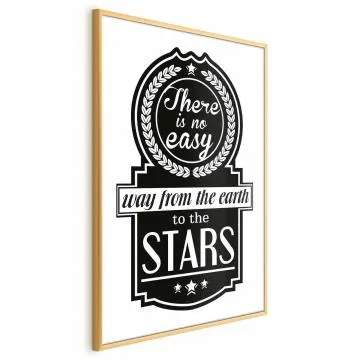 Plakat Big lesson 21x30 cm z ramą złotą bez marginesu