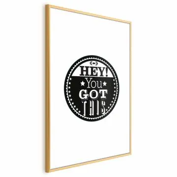 Plakat You got this 21x30 cm z ramą złotą z marginesem