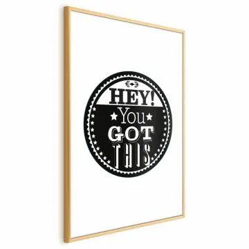 Plakat You got this 40x60 cm z ramą złotą bez marginesu