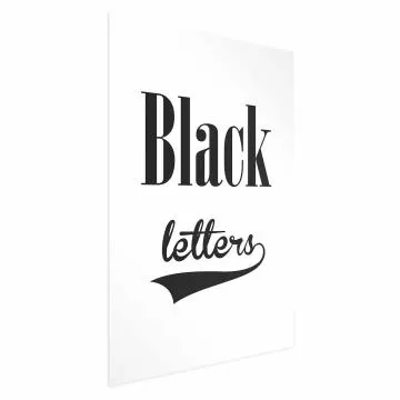 Plakat Black letters 60x90 cm bez ramy z marginesem