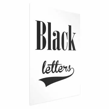 Plakat Black letters 21x30 cm bez ramy bez marginesu